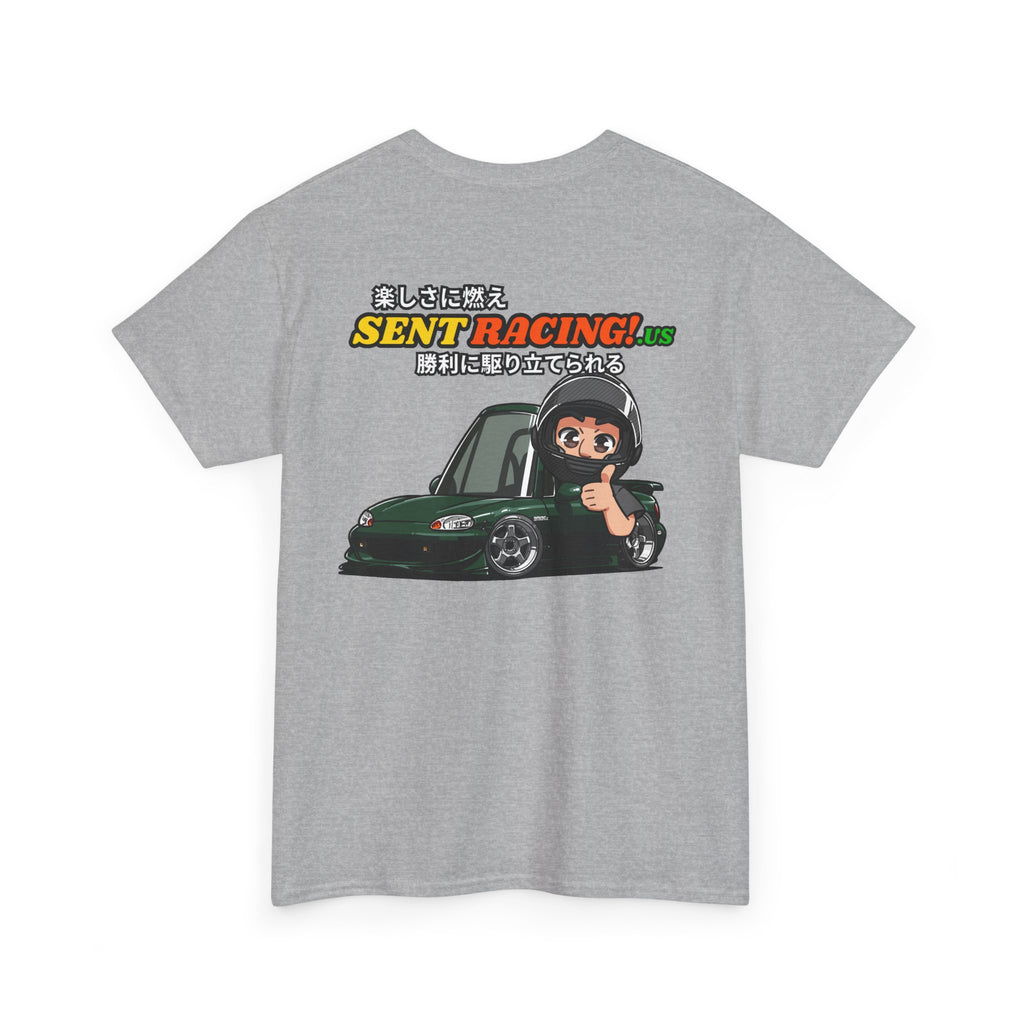 Sentracing.us green Miata cartoon T-shirt