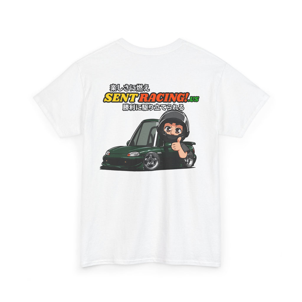 Sentracing.us green Miata cartoon T-shirt